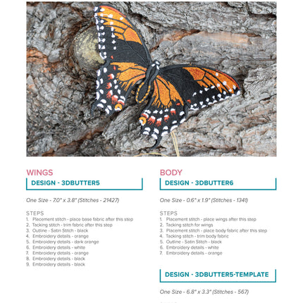 3D Butterflies and Dragonflies