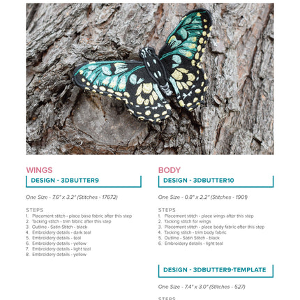 3D Butterflies and Dragonflies