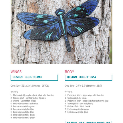3D Butterflies and Dragonflies