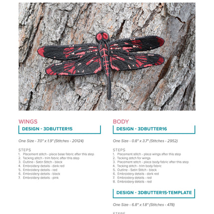 3D Butterflies and Dragonflies