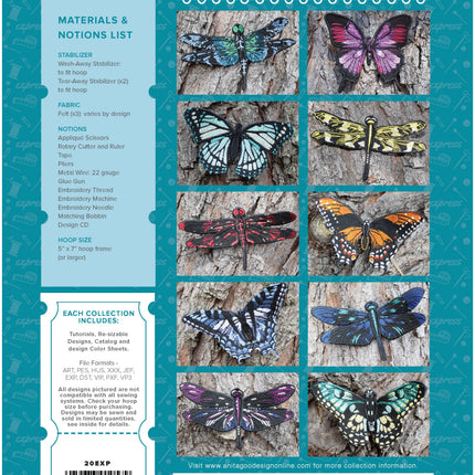 3D Butterflies and Dragonflies