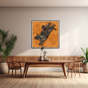 Luxury Camo Bull Rider 40"x40"