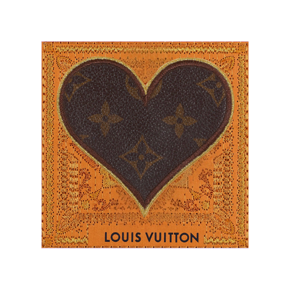 Petite LV Monogram Heart 5"x5"