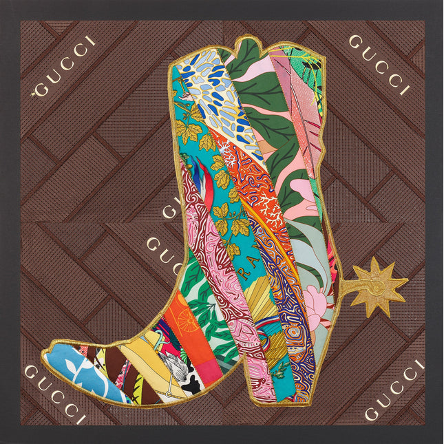 Painted Kinky Boot 26"x26" - Stephen Wilson Studio