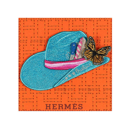 Petite Hermes Aqua Aspen 5"x5" - Stephen Wilson Studio