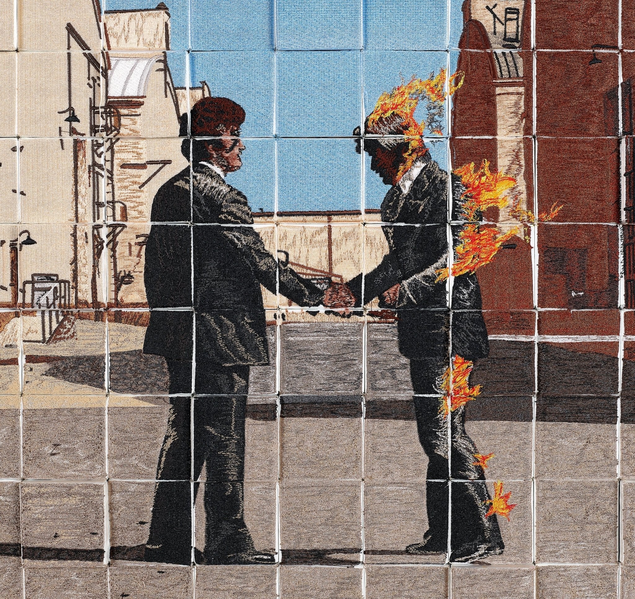 Pink Floyd, Wish You Were Here 40x40 Mosaic - Stephen Wilson Studio