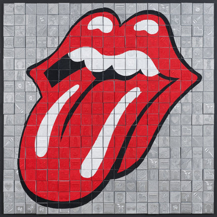 The Rolling Stones, Lips 40x40 Mosaic - Stephen Wilson Studio