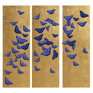 Gold Morpho Triptych