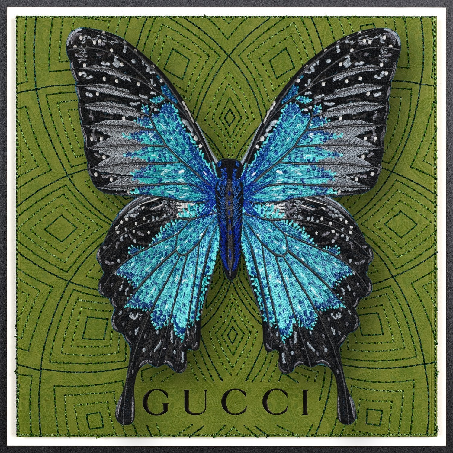 Framed Gucci/Ulysses Butterfly 12"x12"