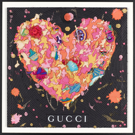 Custom Grafitti Heart 12"x12"