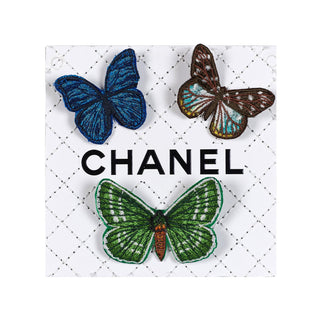 Petite White Chanel Butterfly Swarm 1 5" x 5" - Stephen Wilson Studio
