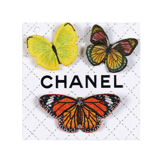 Petite White Chanel Butterfly Swarm 3 5" x 5" - Stephen Wilson Studio