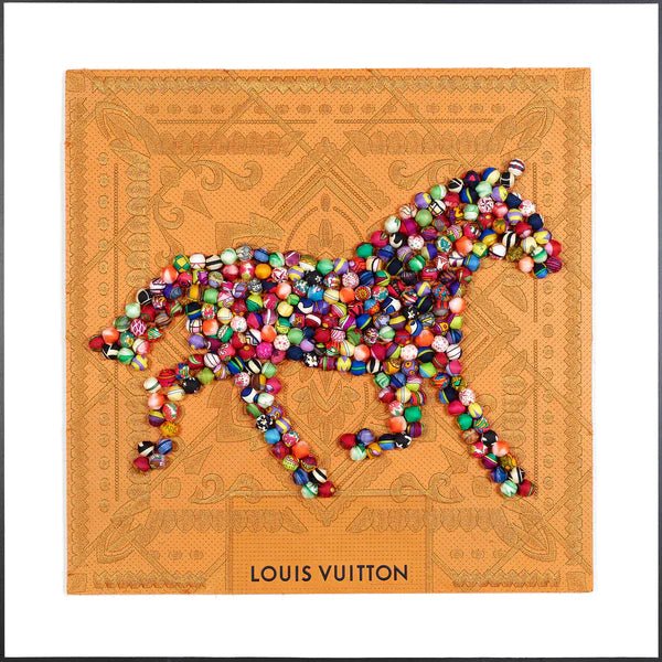 Custom Painted Horse on YOUR LV Luxury Hand Painted Handbag 