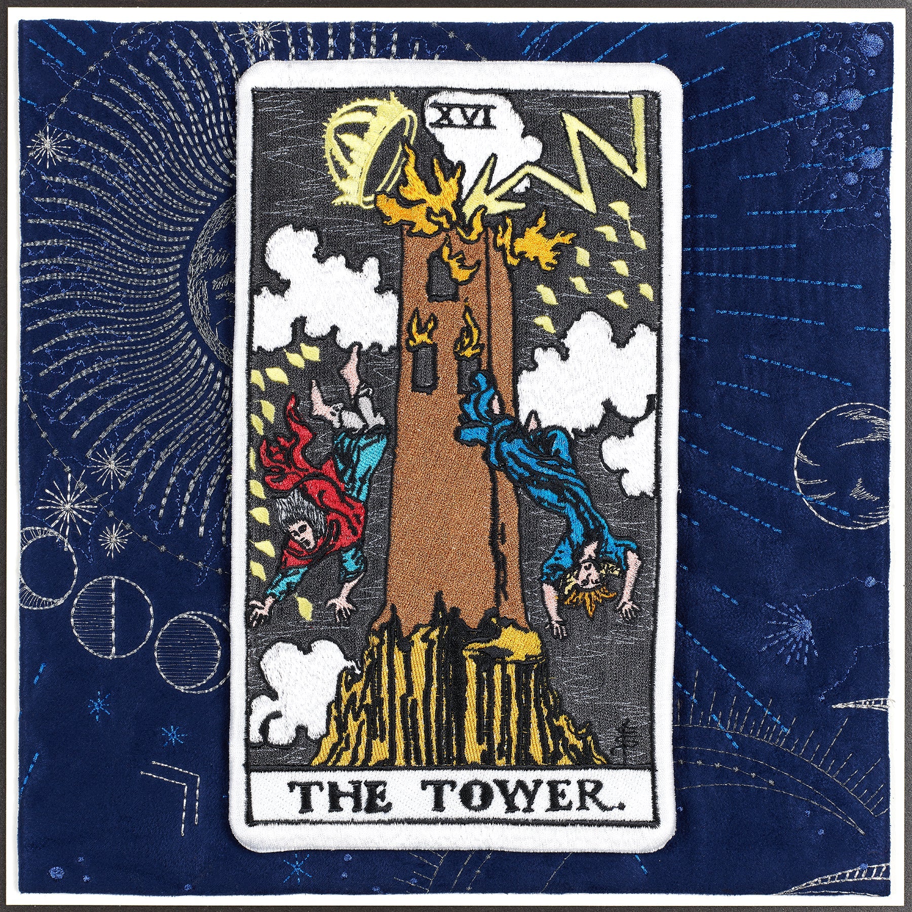 snave Hen imod Dømme The Tower Tarot Card 12" x 12" – Stephen Wilson Studio